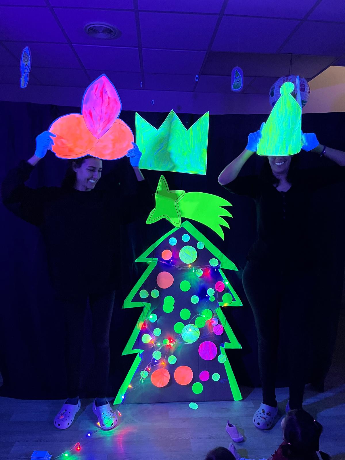 Navidad con luz UV